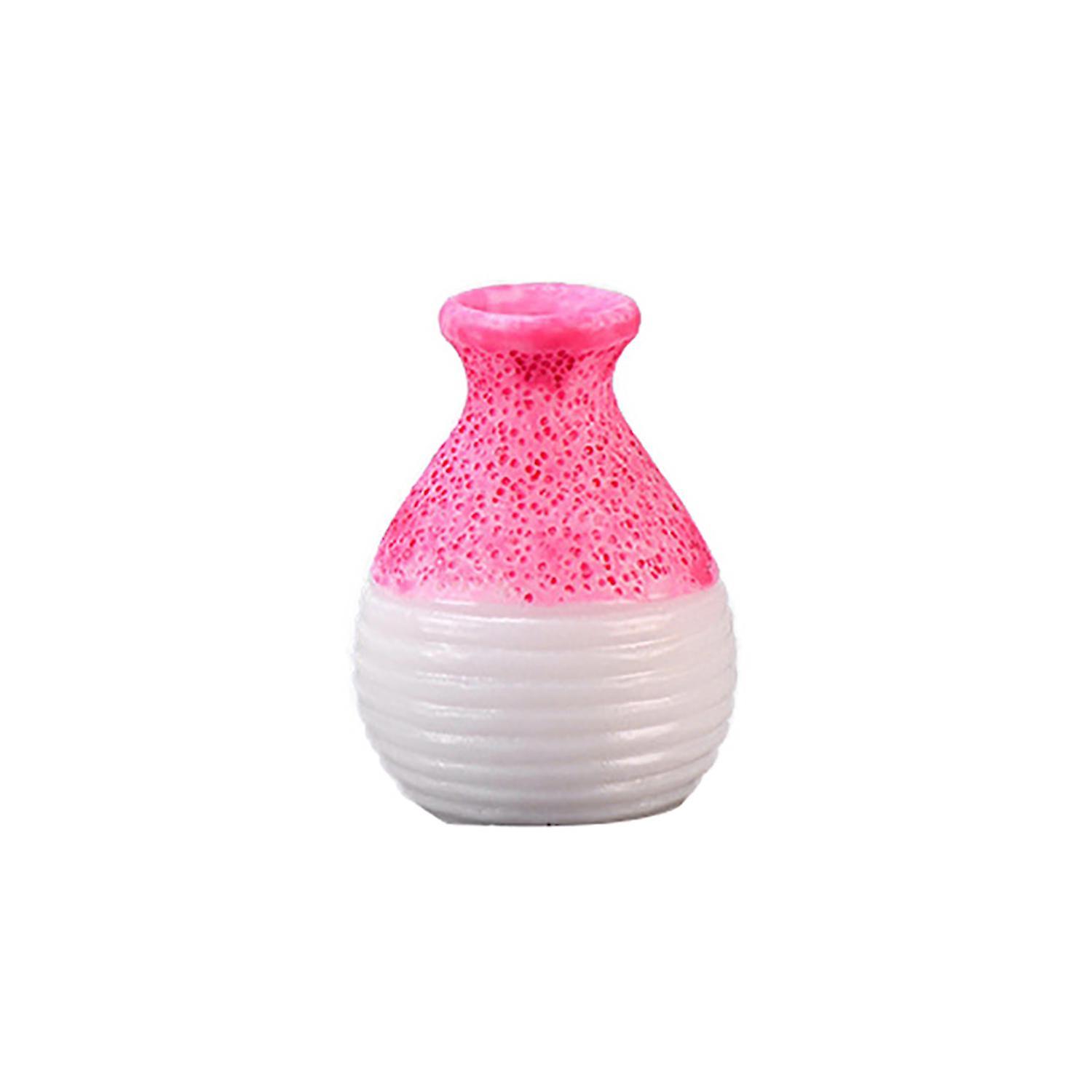 ZHOUBA Miniature Vase Multi-use Handmade Resin Flower Mini Vase for Garden
