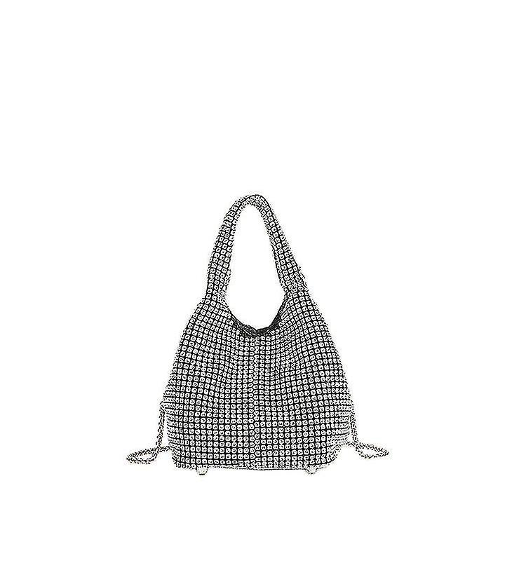 Kristallutsmyckad axelväska i mesh