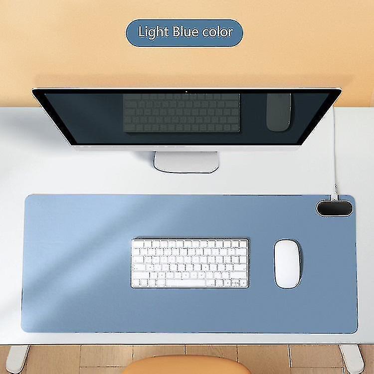 Large Size Leather Waterproof Heating Table Mat Heated Mouse Pad For Working Hands Warmer