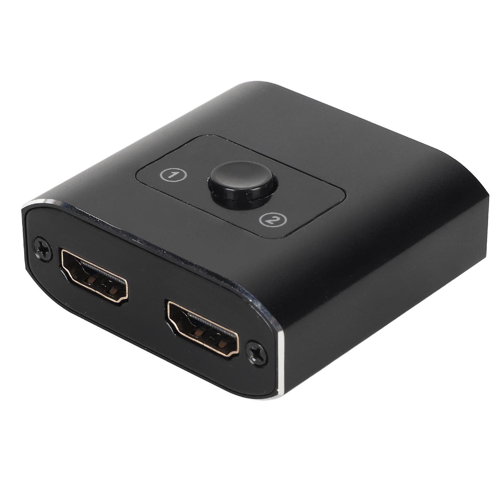 HD Multimedia Interface Switcher 1 in 2 Out Two Way Switching 4K HD Multimedia Interface Splitter for TV Monitor Projector