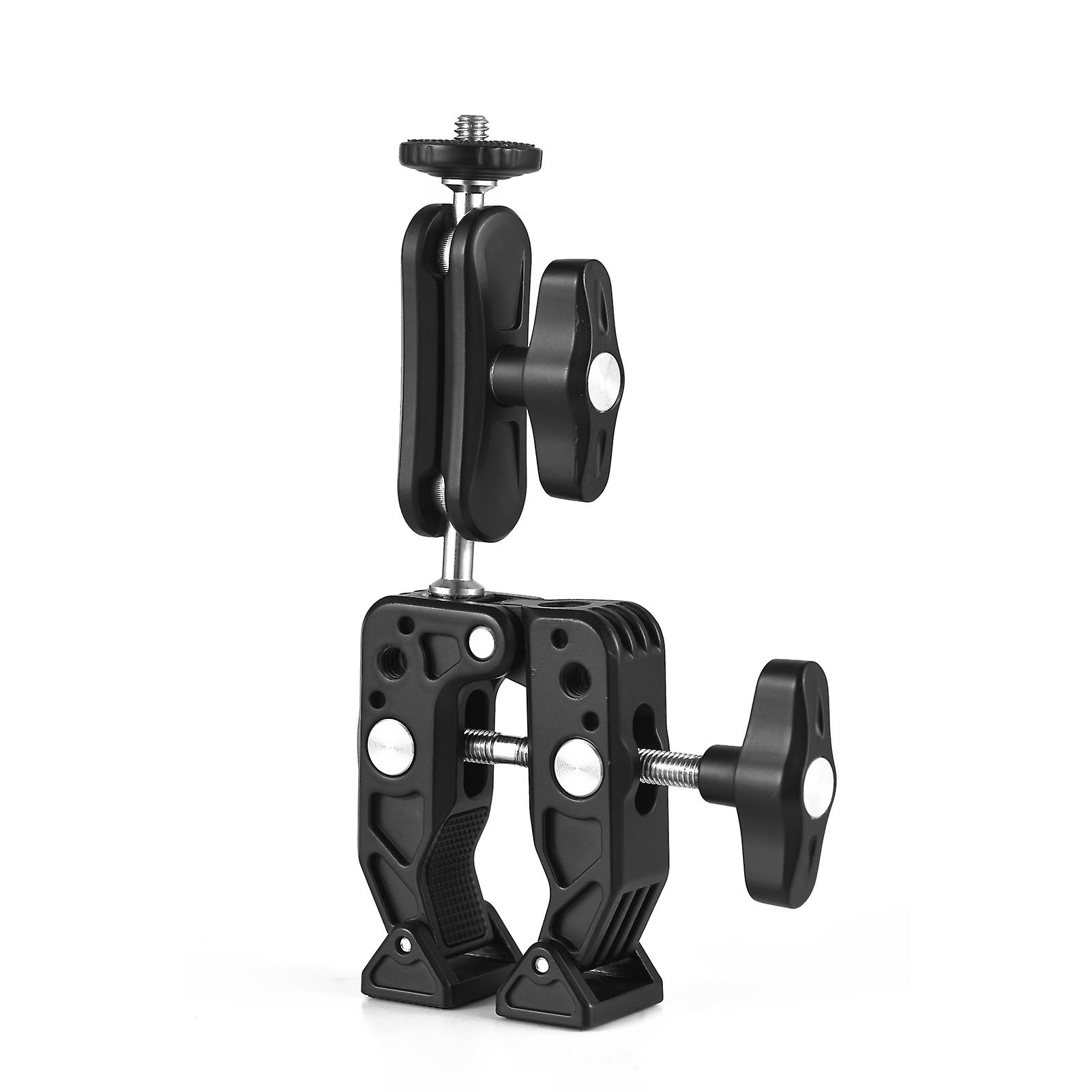 Multi-functional Super Clamp Aluminum Alloy With Dual 360 Rotatable Ballhead