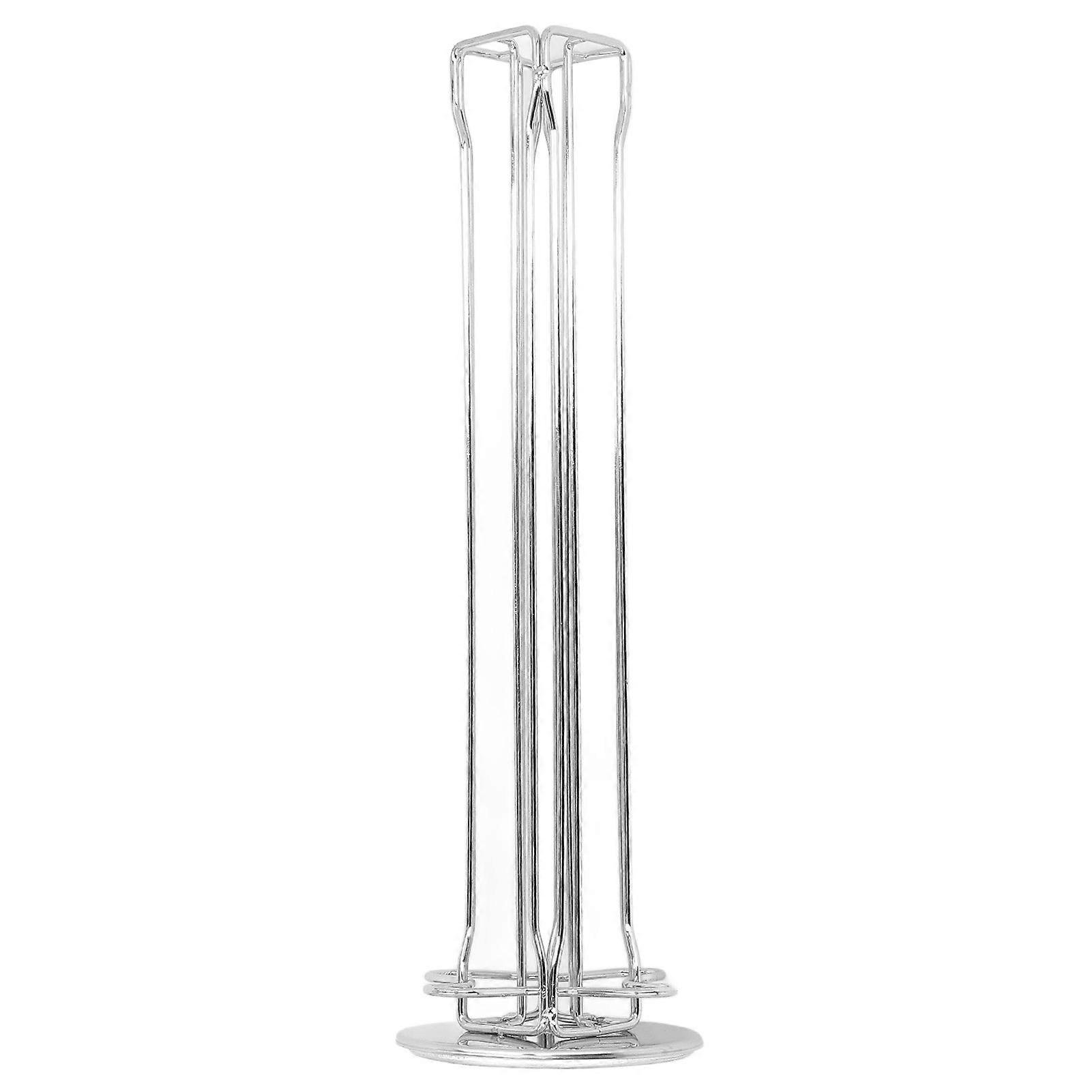 40 粒胶囊咖啡包支架 360 度旋转旋转木马存储收纳器分配器，适用于 Nespresso 胶囊银色