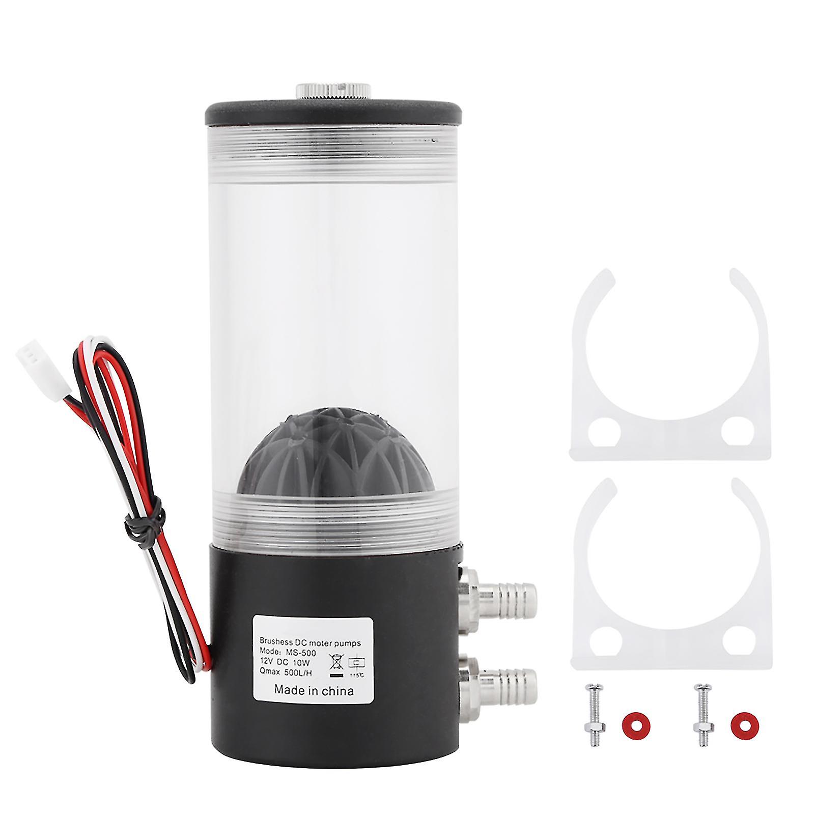 Details about 500L/H 10W DC 12V CPU CO2 Water Cooler Pump Tank Heat Exchanger Mute