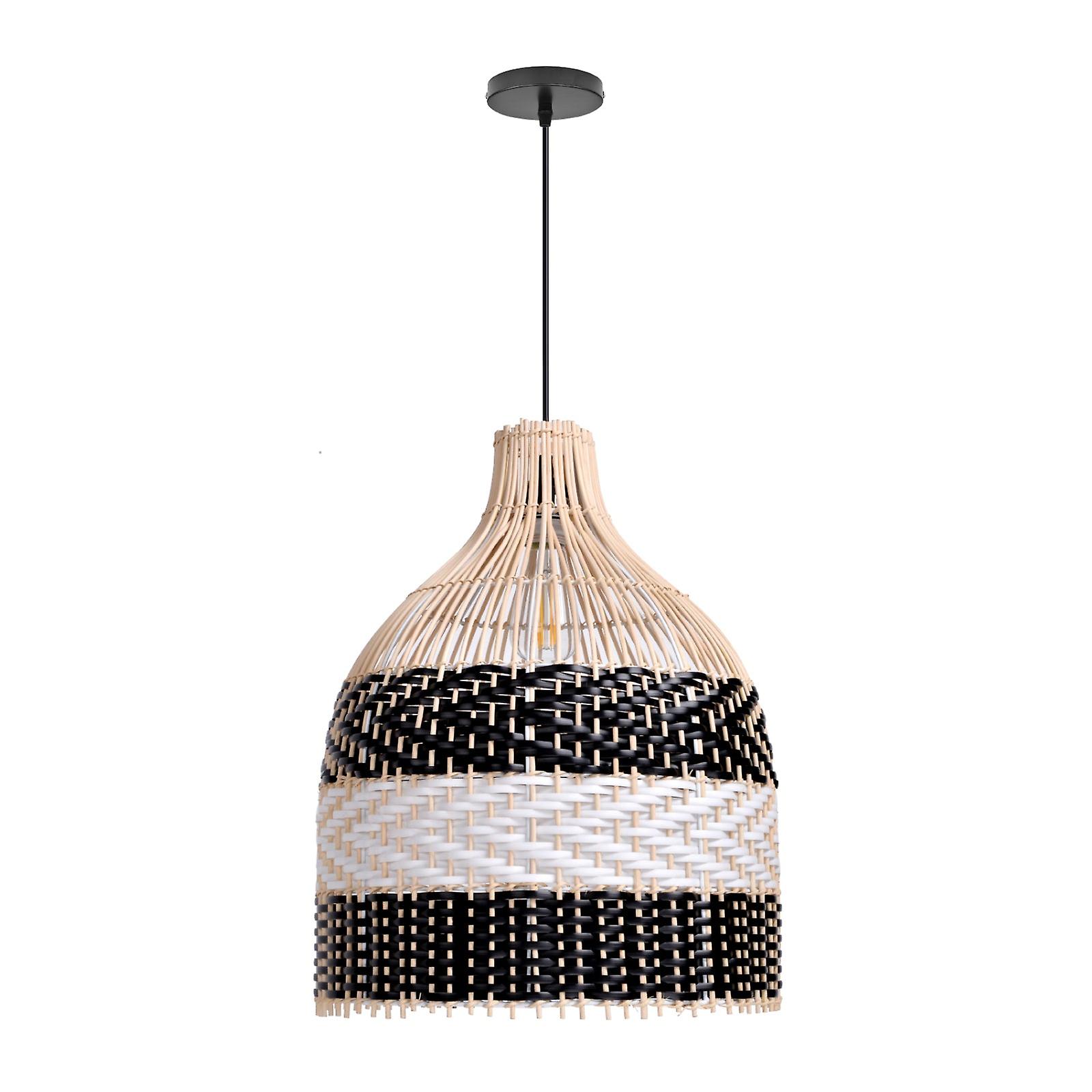 Drum Rattan Pendant Light Fixture For Living Room
