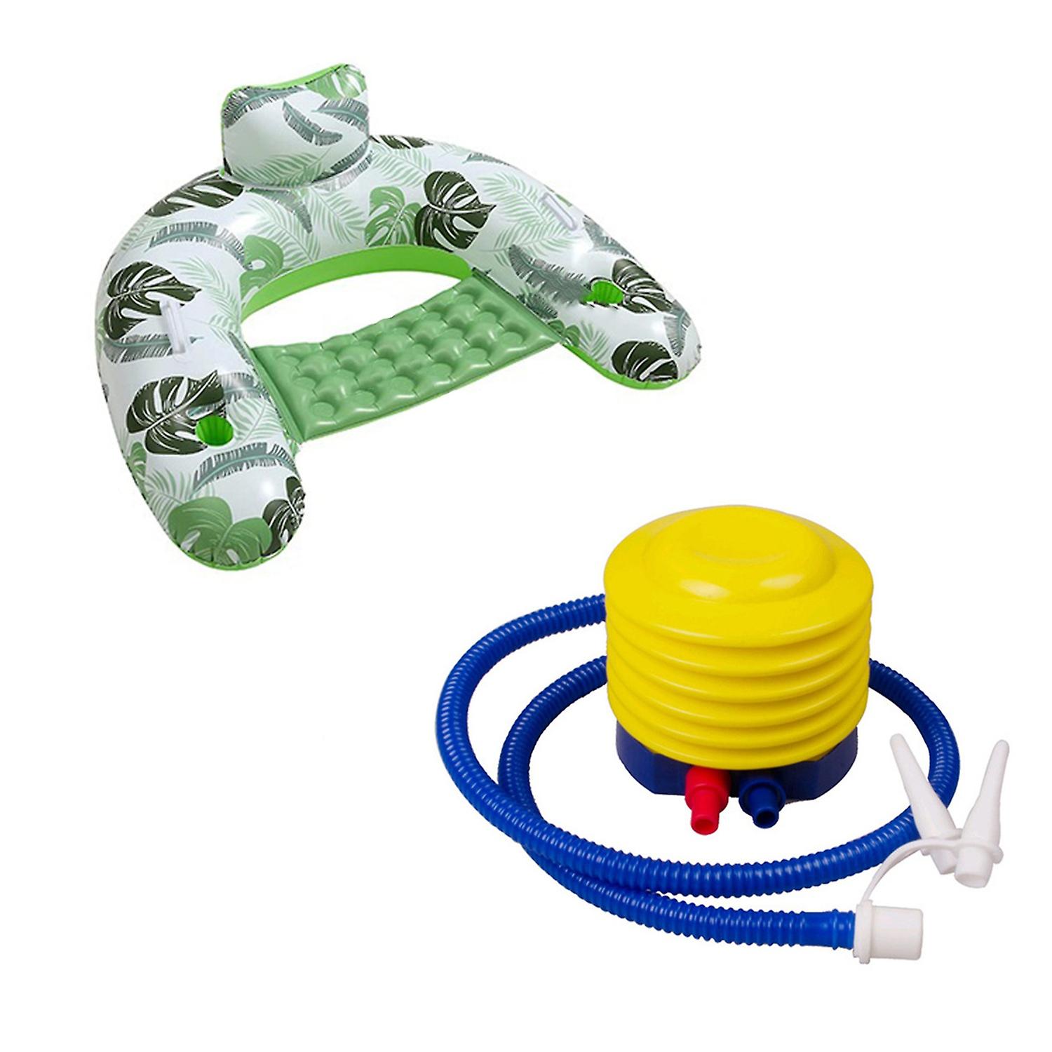 Aufblasbarer Pool Float Chair Lieger mit eingebauten Getränkehaltern