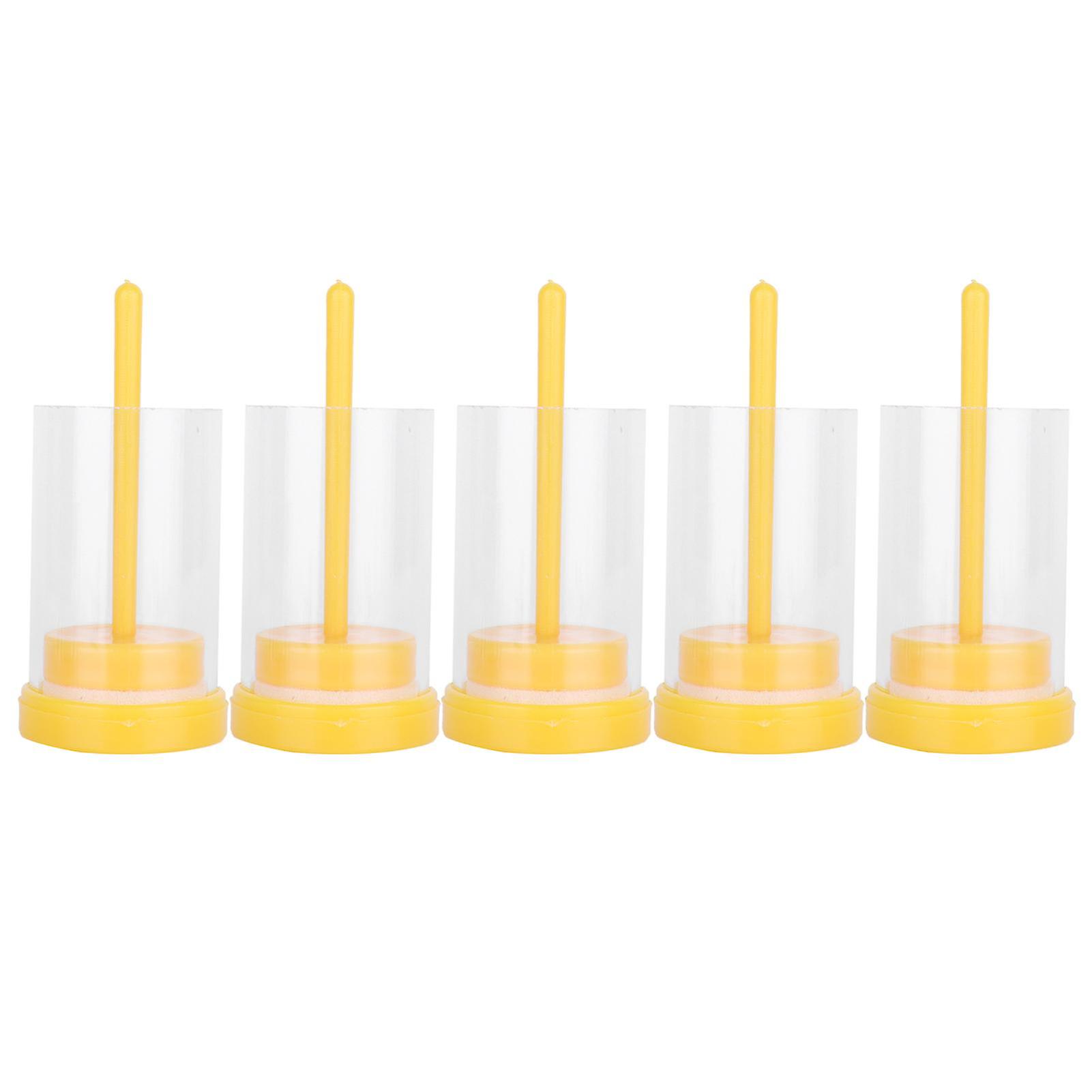 5 Pcs Queen Bee Marking Tubes, Lightweight Plastic Beekeeping Accessory