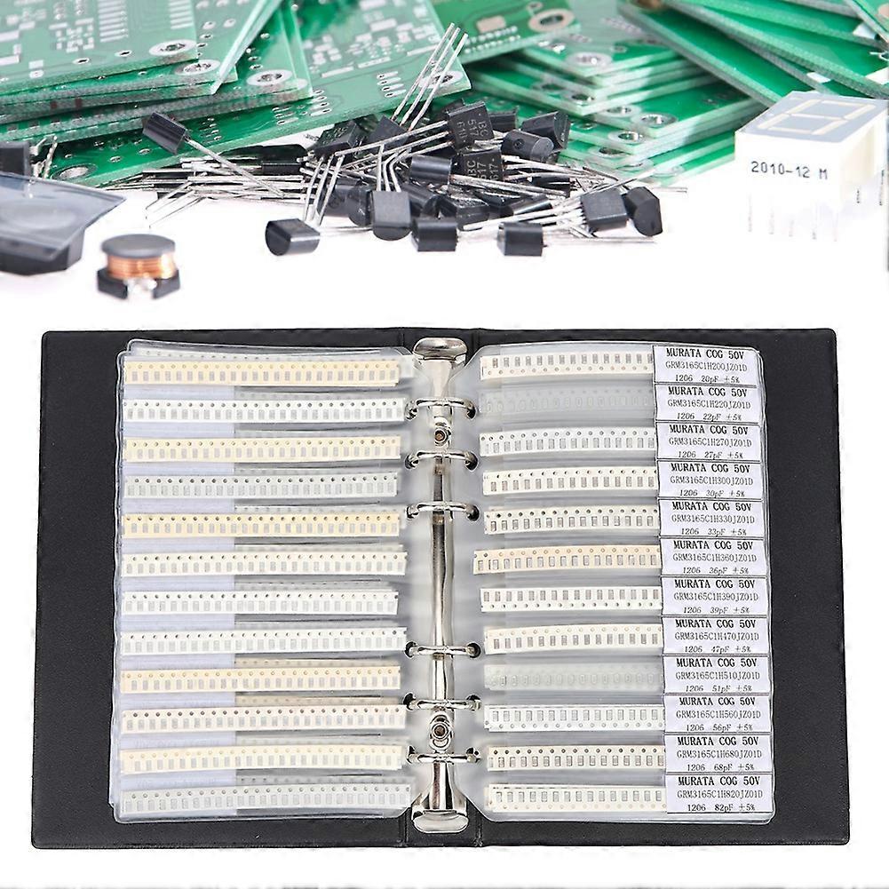 Black Plastic 1206 80 Value Capacitors Kit Sample Book Organizer Electron Components