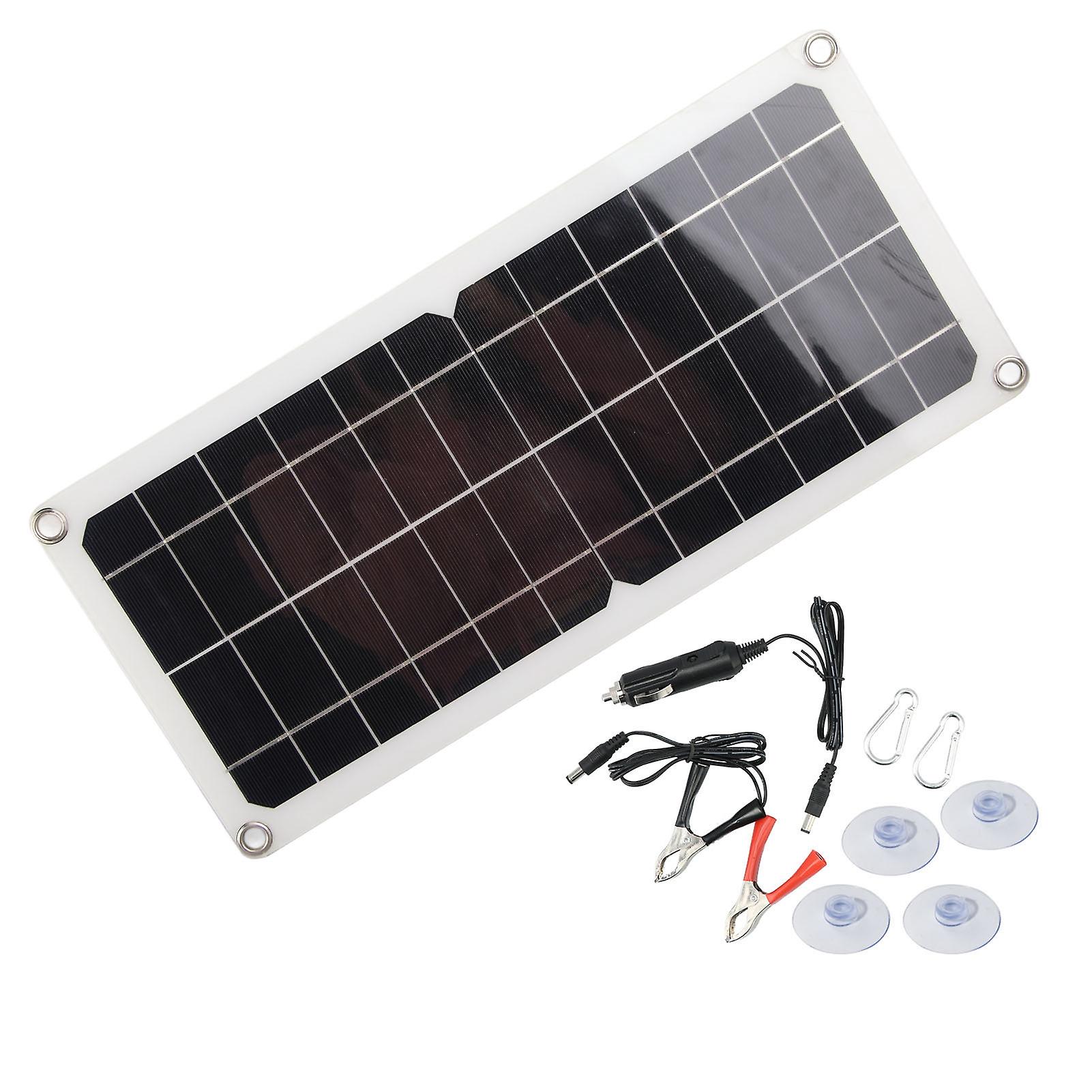 10W 12V Solar Panel Battery Charger with USB Output, Monocrystalline Silicon Solar Mobile Power Supply