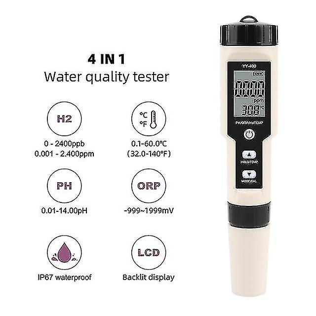 Ne Yy-400 4 In 1 Ph/orp/h2tem Meter Digital Dydron Concentrat 964e