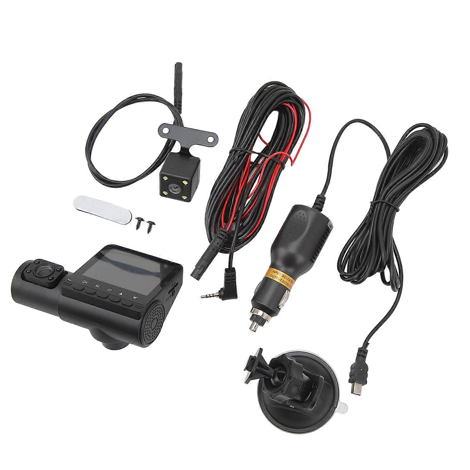 3 Channel Dash Cam 1080P Three Way Triple Car Camera Night Vision Loop Recording Driving Recorder