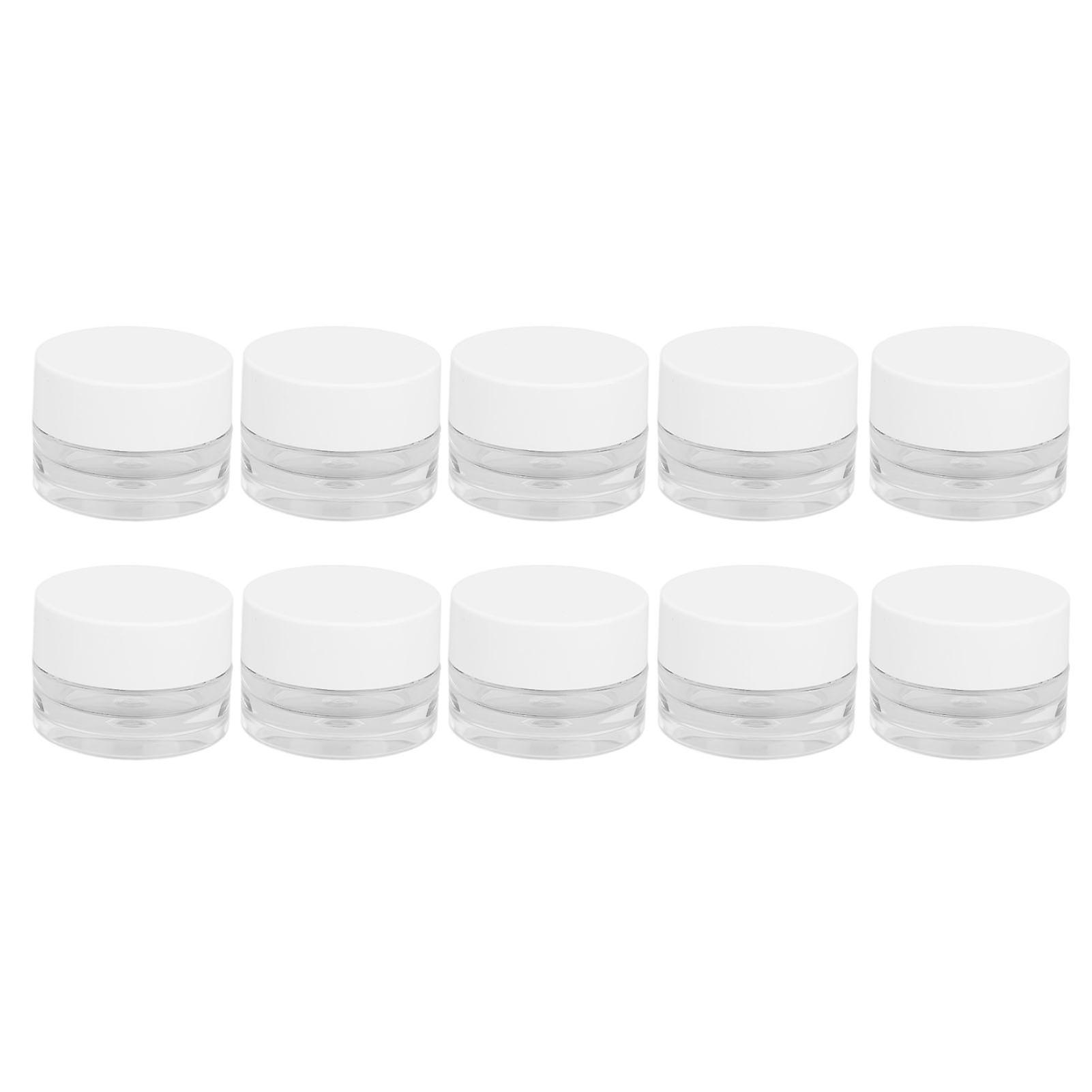10Pcs 5g PP Cream Jars Safe Healthy Leak Proof Recyclable Portable Clear Empty Toiletry Container Jars for Travel