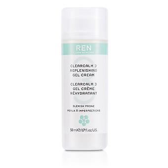 Ren clearcalm 3 replenishing gel cream (for blemish prone skin) 50ml/1.7oz