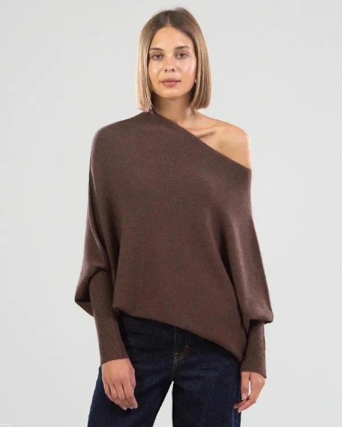 Asymmetric Draped Jumper Turquoise
