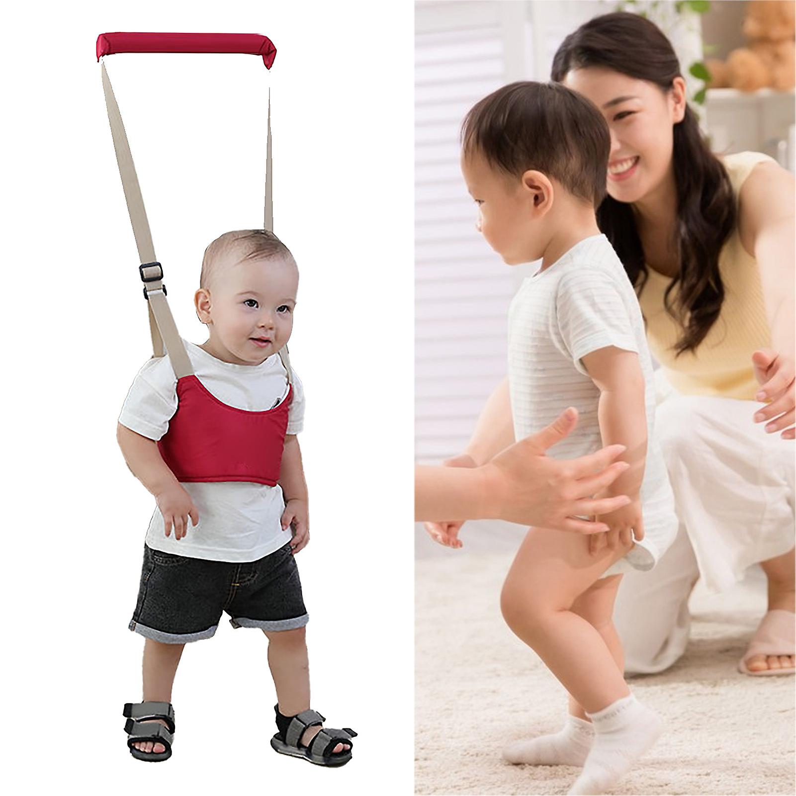 Baby Walking Harness Handheld Adjustable Prevent Lost Absorbent Soft Breathable Toddler Infant Walking Harness Red 