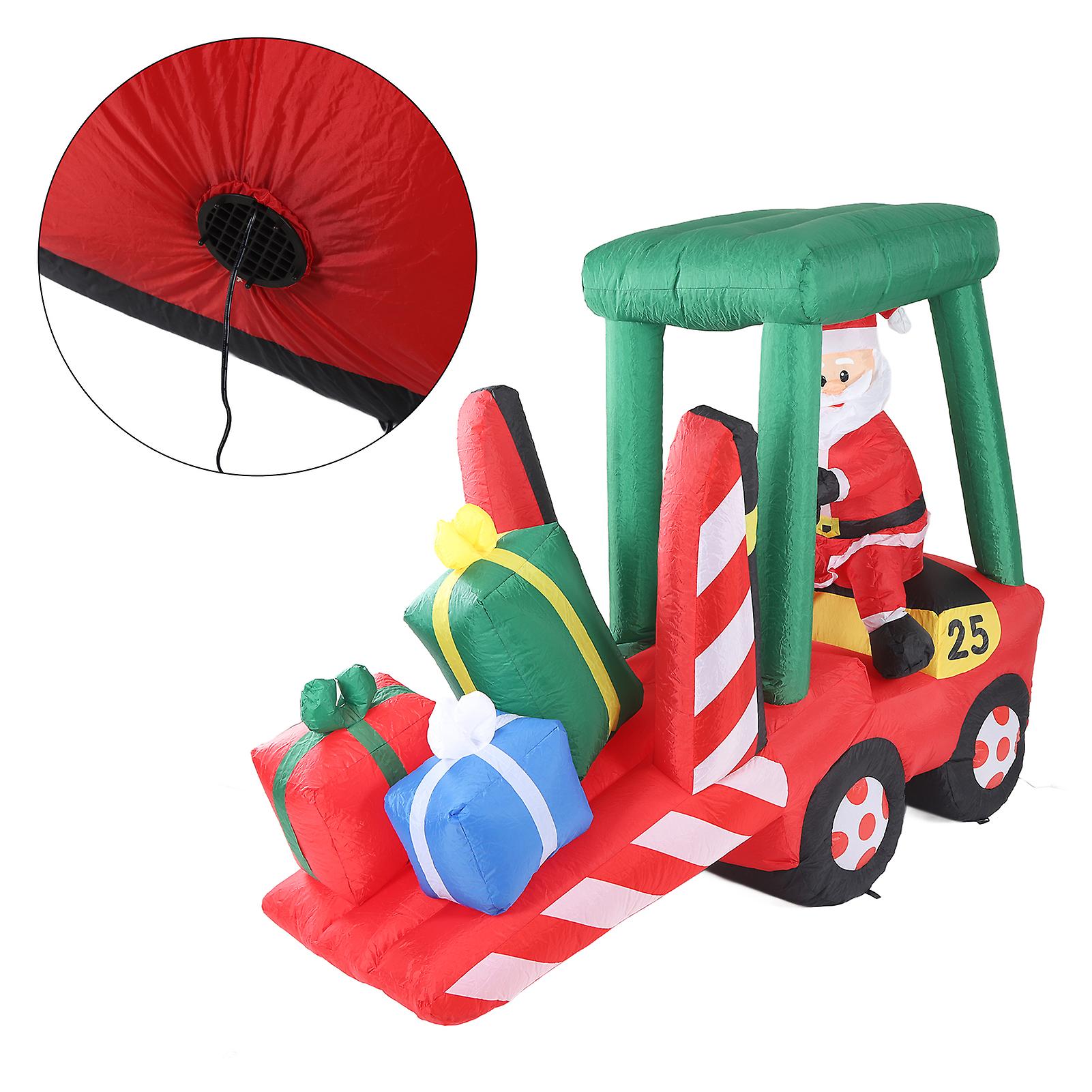 סנטה מתנפח על מלגזה 200x70x151 ס"מ אור LED עמיד למים