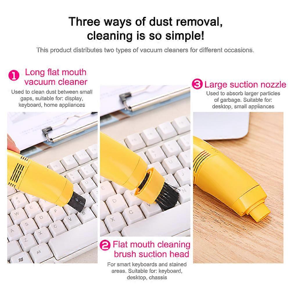 USB Mini Computer Keyboard Vacuum Cleaner PC Laptop Brush Dust Cleaning Kit