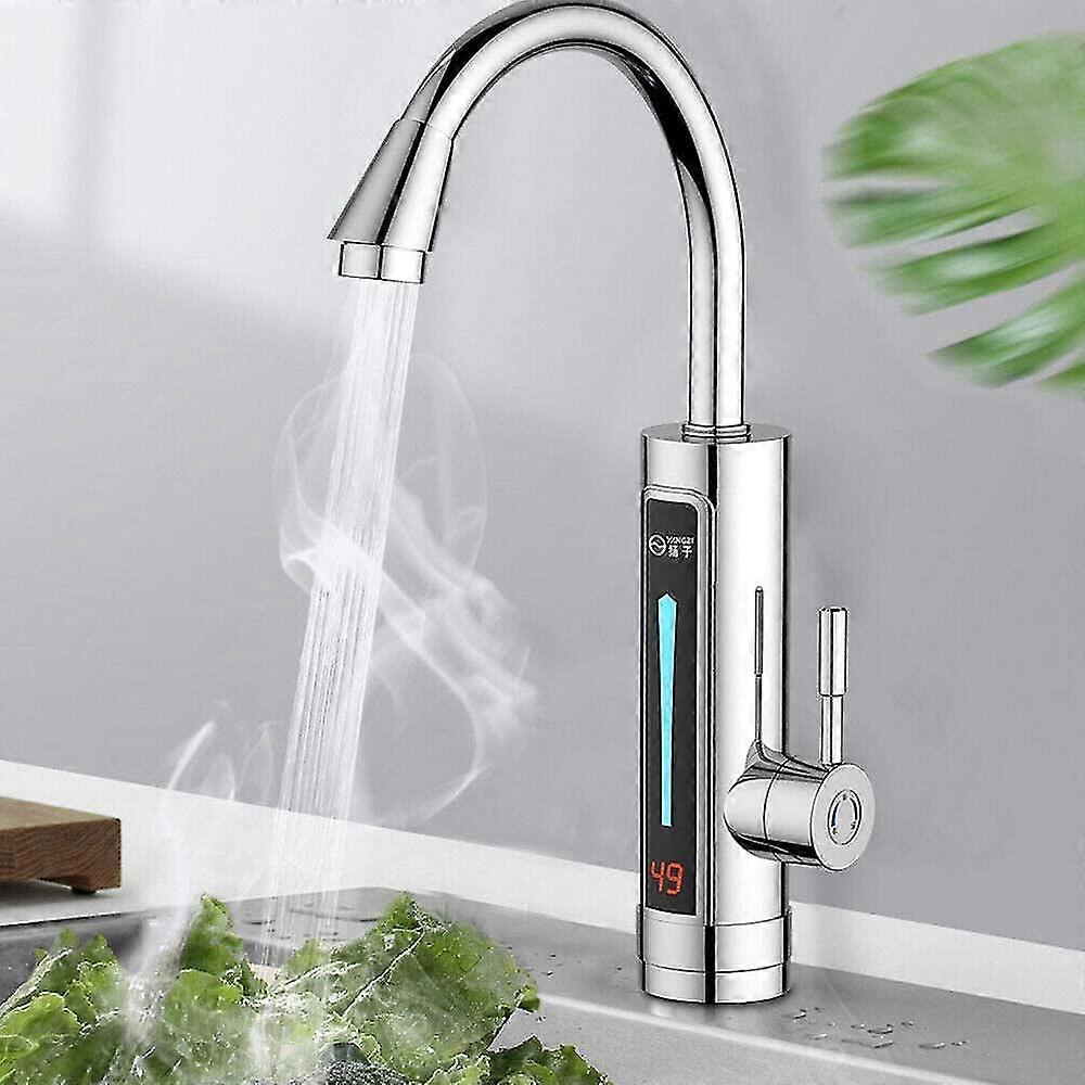 Electric Faucet, Kitchen Instant Water Heater 3300w 220v Heating Faucet With Built-in Instant Water Heater, 360 Rotating Faucet