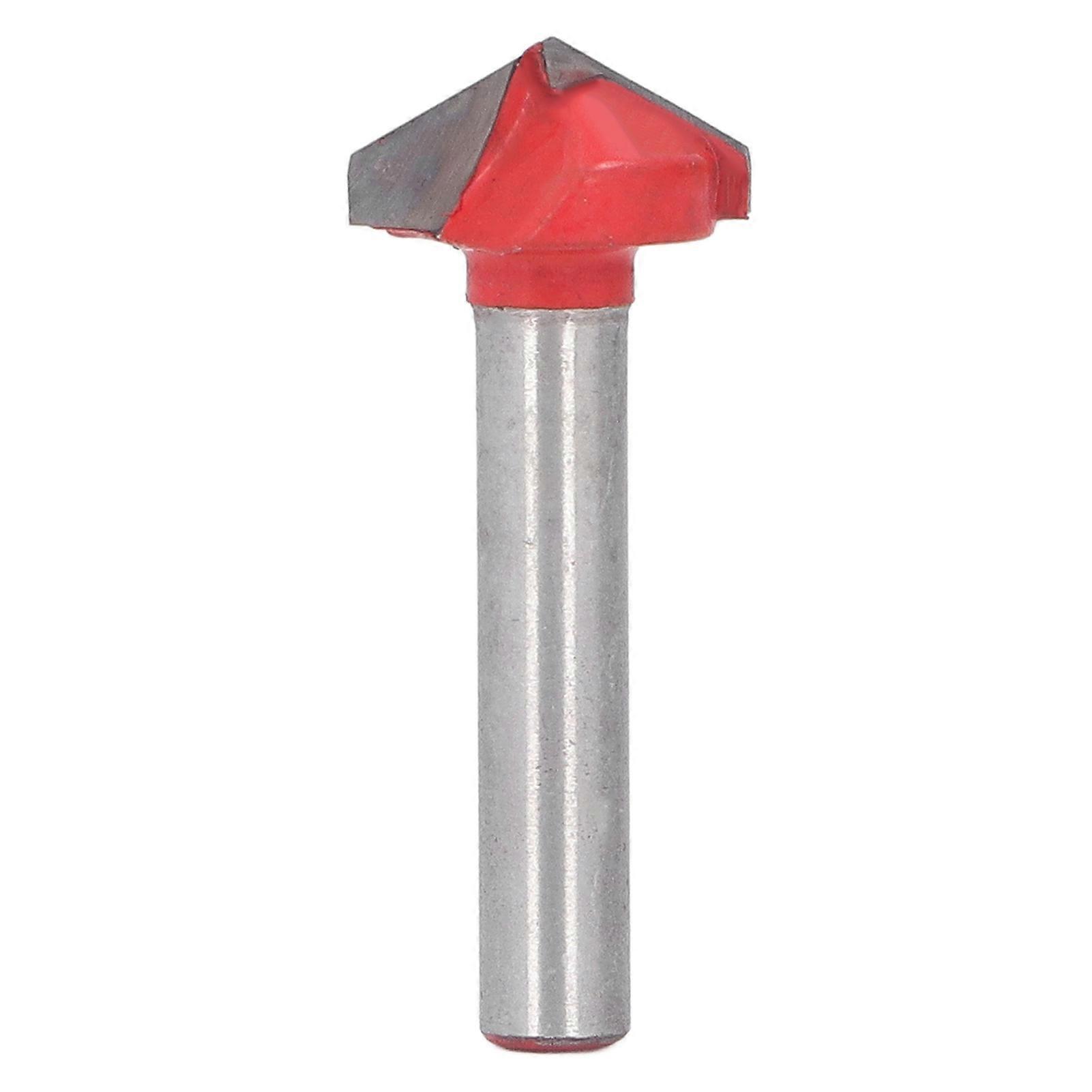 V Groove Router Bit Woodworking Milling Cutter 120 Degree 16mm Cutting Edge Diameter 6mm Shank
