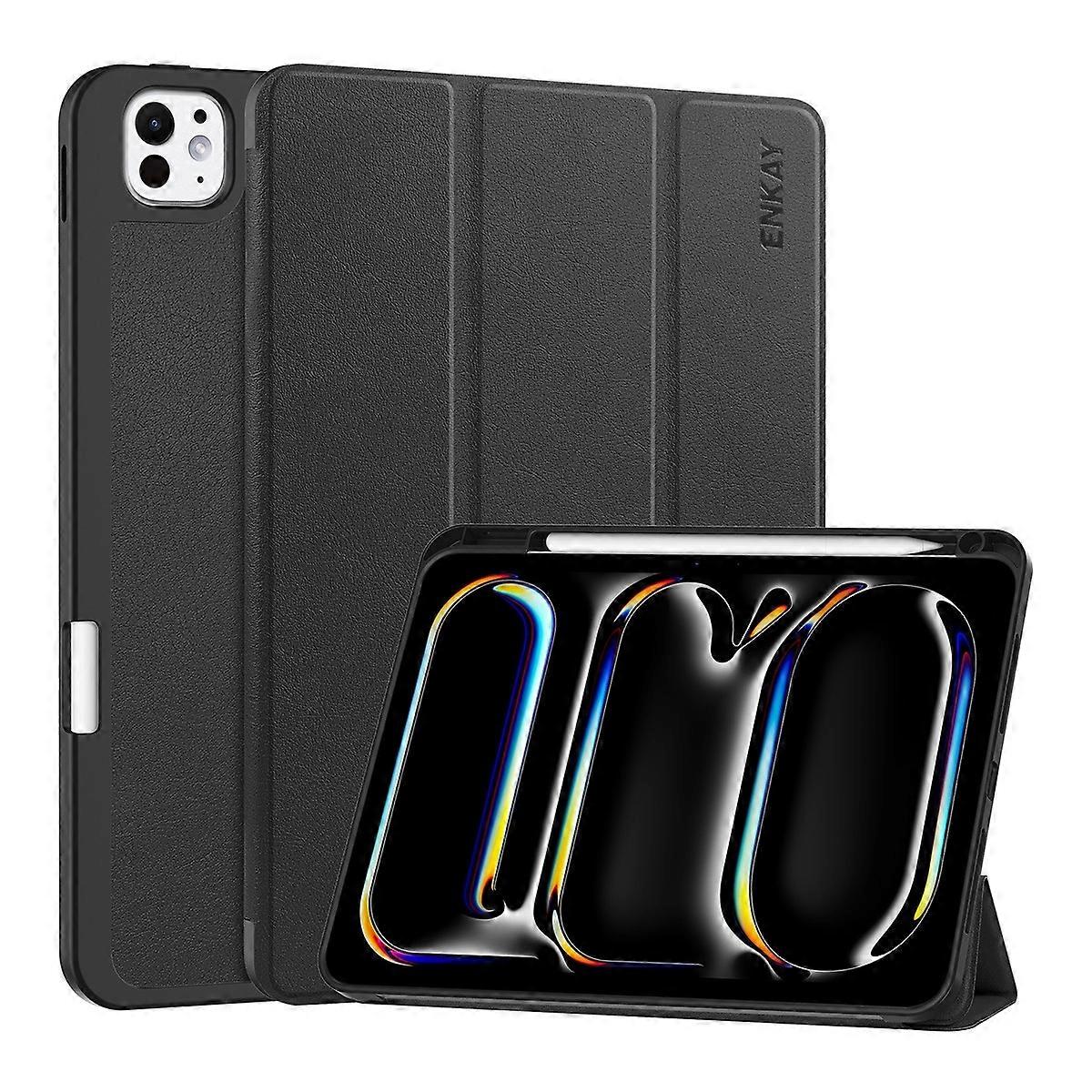 ENKAY Leather Smart Case For iPad Pro 11 2024