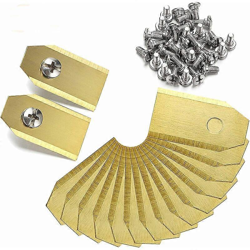 Pack of 45 titanium blades for Husqvarna Automower, Gardena, Yardforce robot lawn mower (3 g - 0.75 mm) + 45 screws