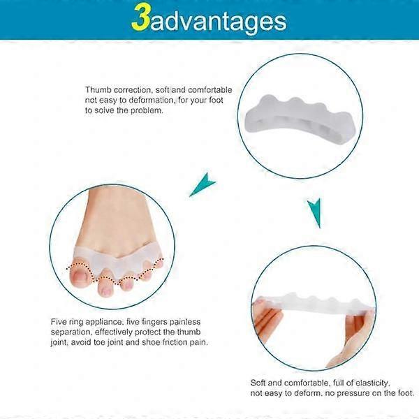 2pcs Hallux Valgus Toe Spreader Separates Toes Support Toe Separator