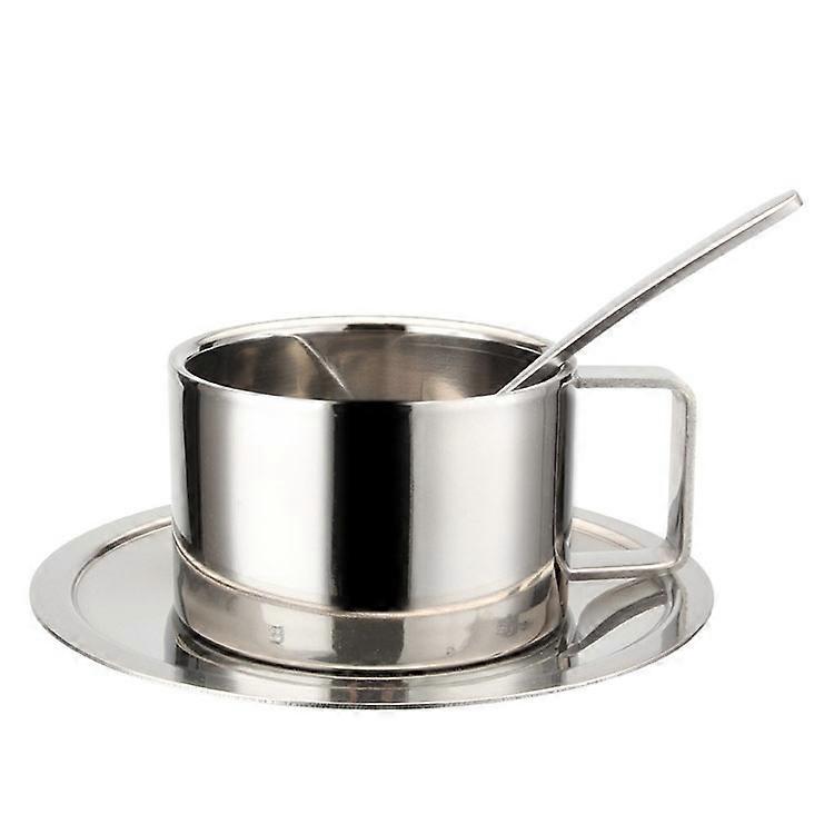 304 Stainless Steel 3 In 1 Double Layer Coffee Cup