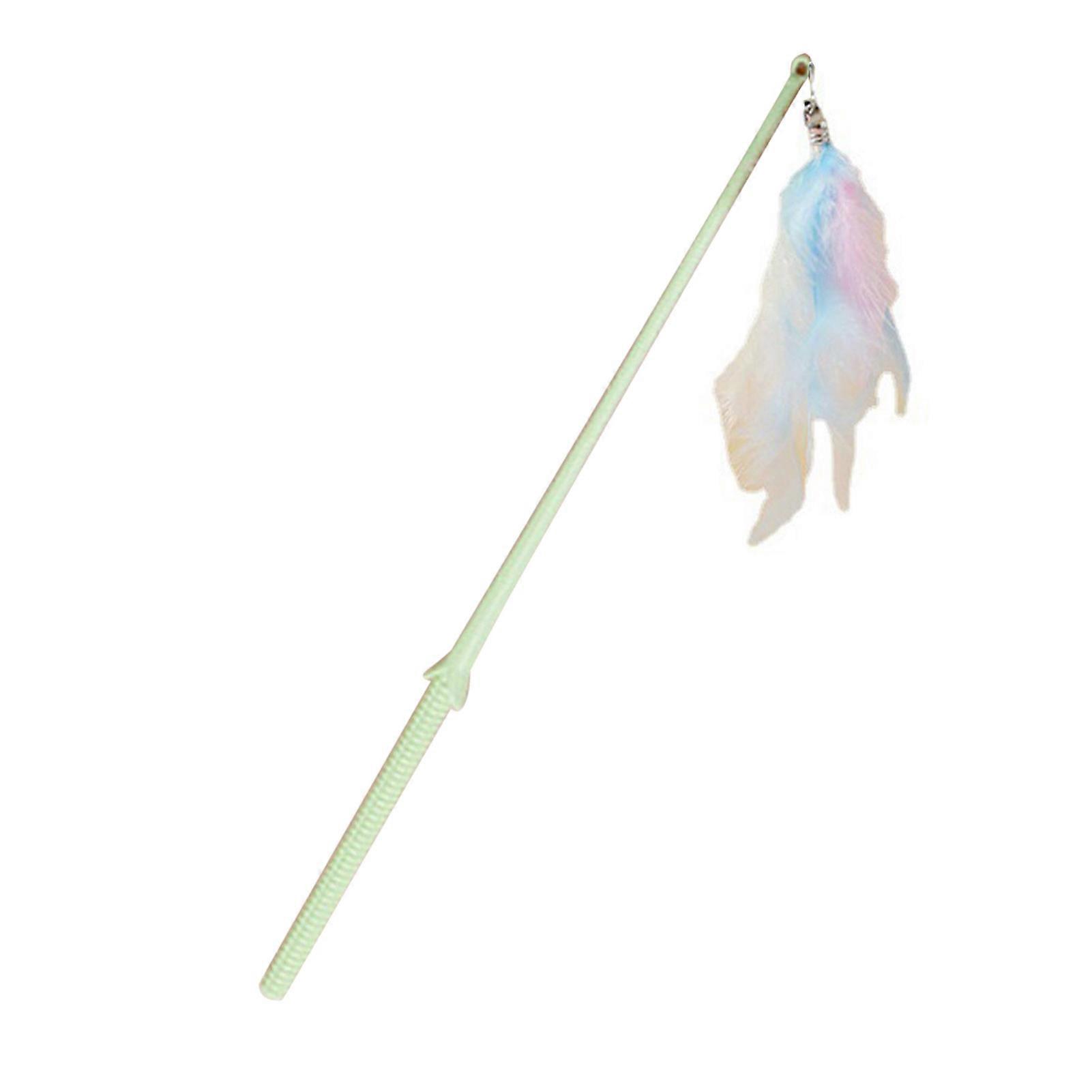 Cat Teasing Stick Interactive Cat Toy with Feather Relieve Boredom Stress Relief Training Cat Funny Toy