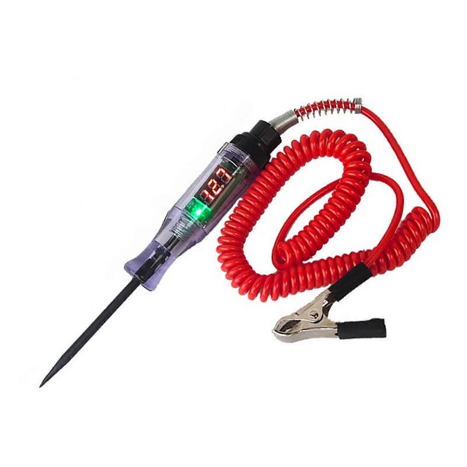 Auto 6v 12v 24v Dc Car Truck Voltage Circuit Tester Car Test Voltmet Long Probe Pen Light Bulb Automobile Maint