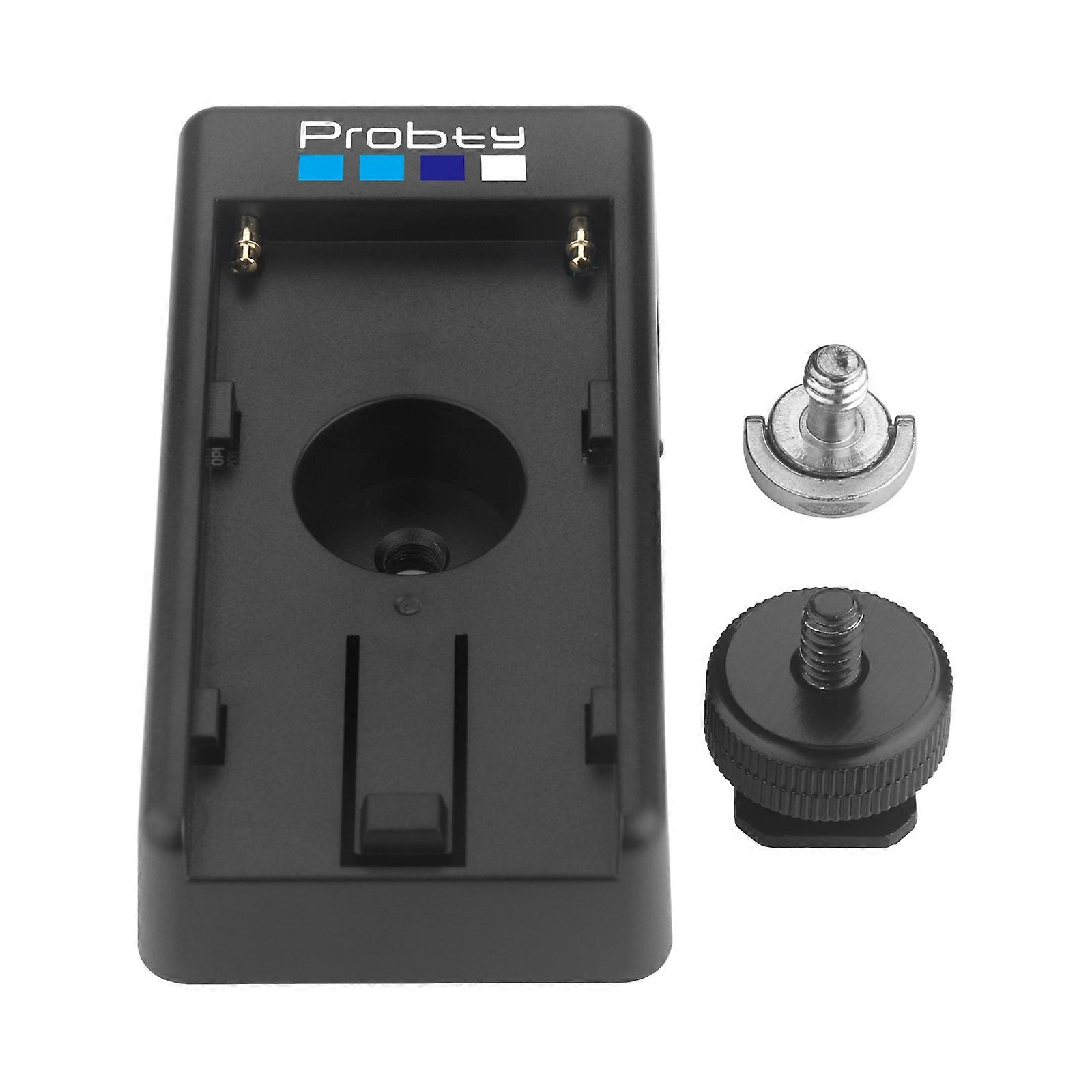 Probty DSLR Camera Clamp NP-F Battery Adapter Plate for Sony NP-F Type 24.com 8.4V/7.4V DC Port Output 5.5x2.1mm