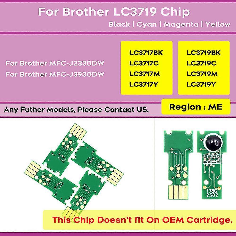hg LC3717 LC3719 XL Cartridge Compatible Chip For Brother MFC-J2330DW J3930DW Printers