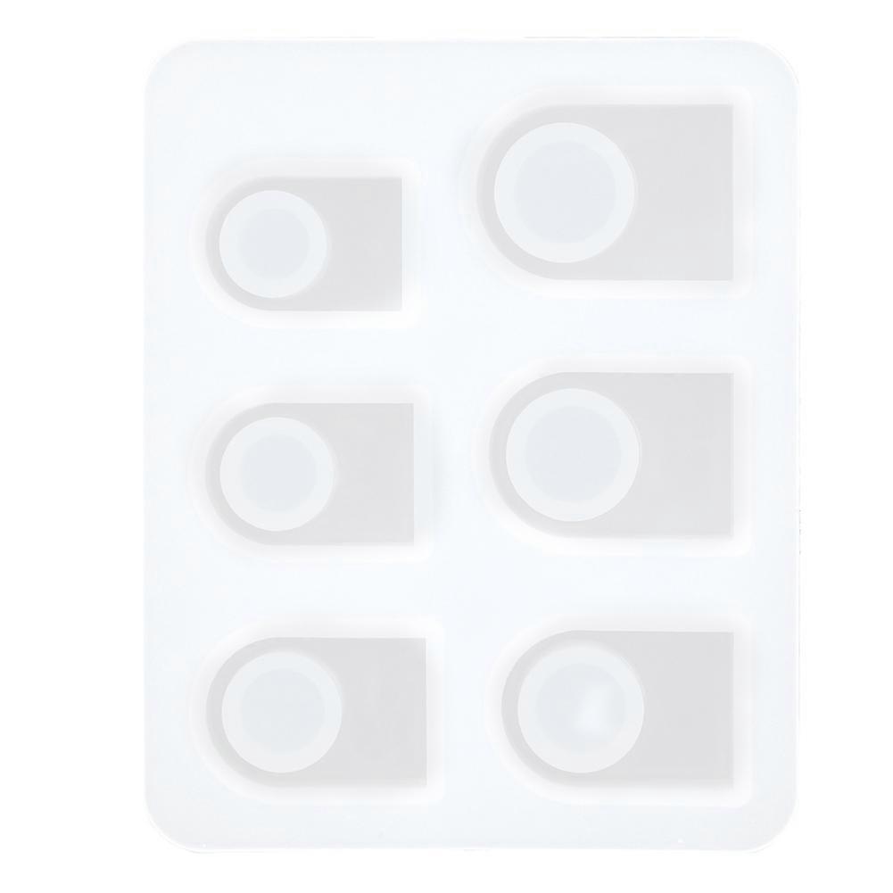 Silikon Ring Form Quadratischer Kopf Moderne Durchscheinende DIY Handgemachte Schmuckform Kit