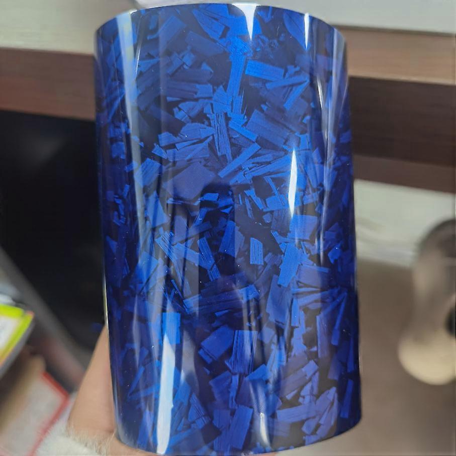 Glossy forged Blue Red Silver Gloss PET Forged Carbon Fiber Vinyl Wrap Sticker