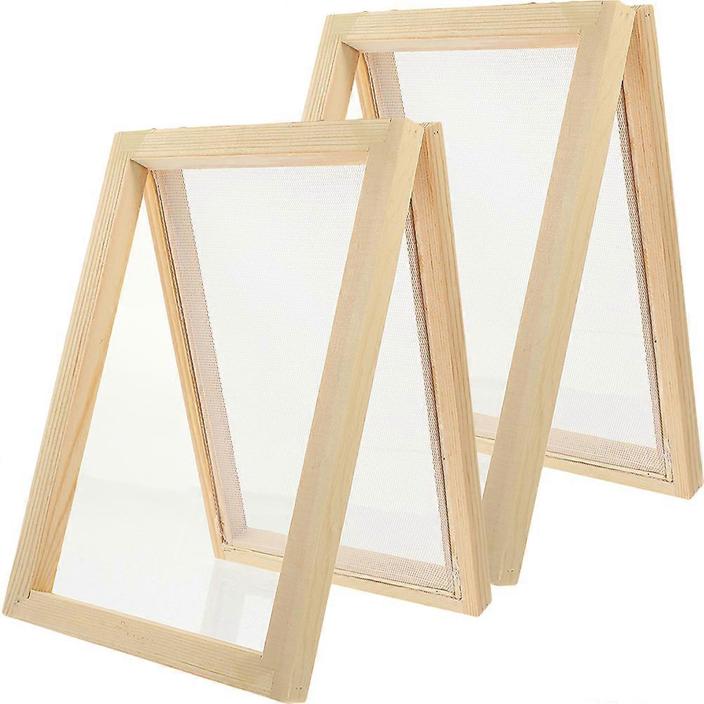 2pcs Wooden Paper Making Frame DIY Paper Making Wood Frame DIY Frame Paper Making Screen