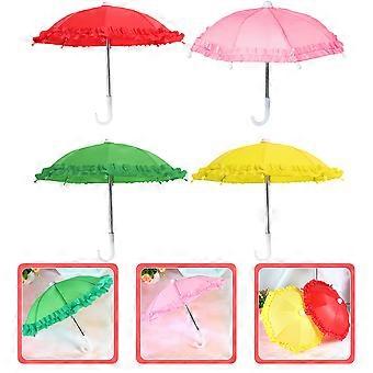 4pcs Mini Regenschirm Kinder Spielzeug Puppe Spielzeug Regenschirm Dekoration Simulierte Regenschirm Modell Spielzeug Regenschirm