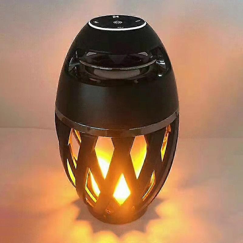 outdoor torch bluetooth speaker with flame effect light, waterproof wireless speakers, led lantern
