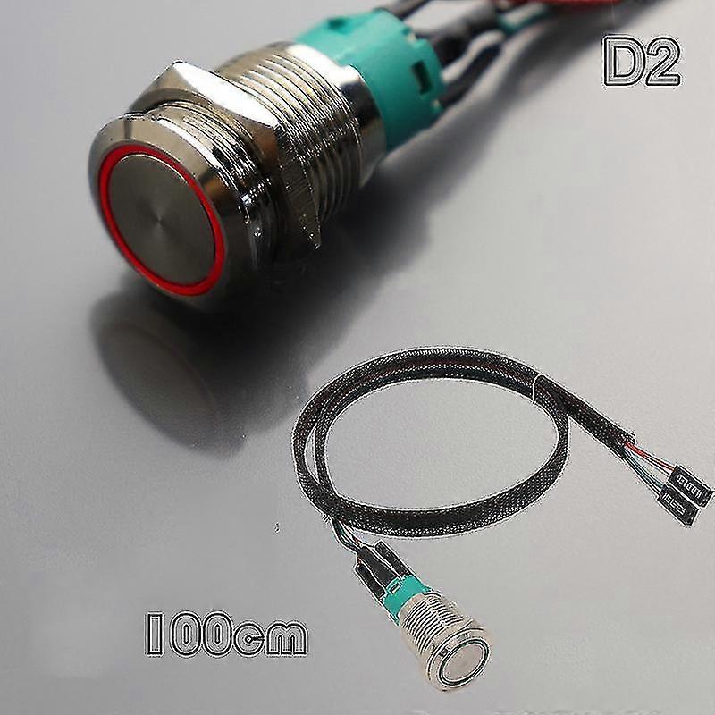 PC Host Start Power Sw Button Switch Computer Reset Sw knapp bryter med kabel-YuJia