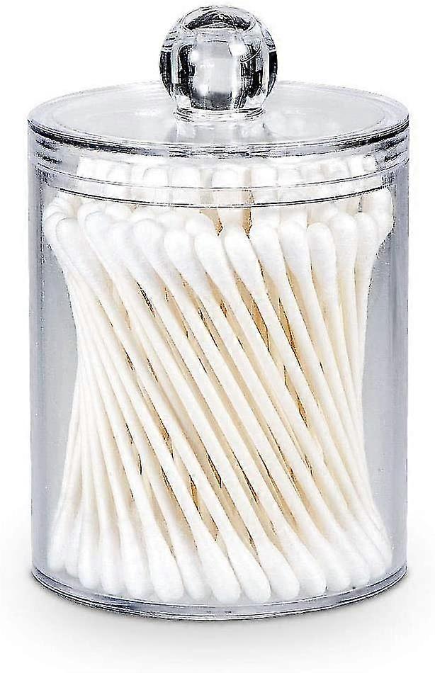 Makeup Organizer Qtips Holder Bathroom Storage Clear Organiser