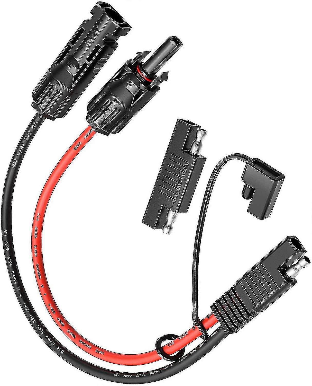 Mc4 To Sae Adapter Solar Panel To Sae 10 Awg Adapter - 50cm Rv Solar Panel Battery Charging Kit