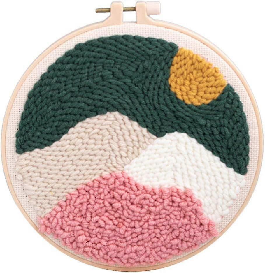 Diy Landscape Lock Hook Kit For Kids Beginners, Carpet Hook Craft Knitting Embroidery Kit