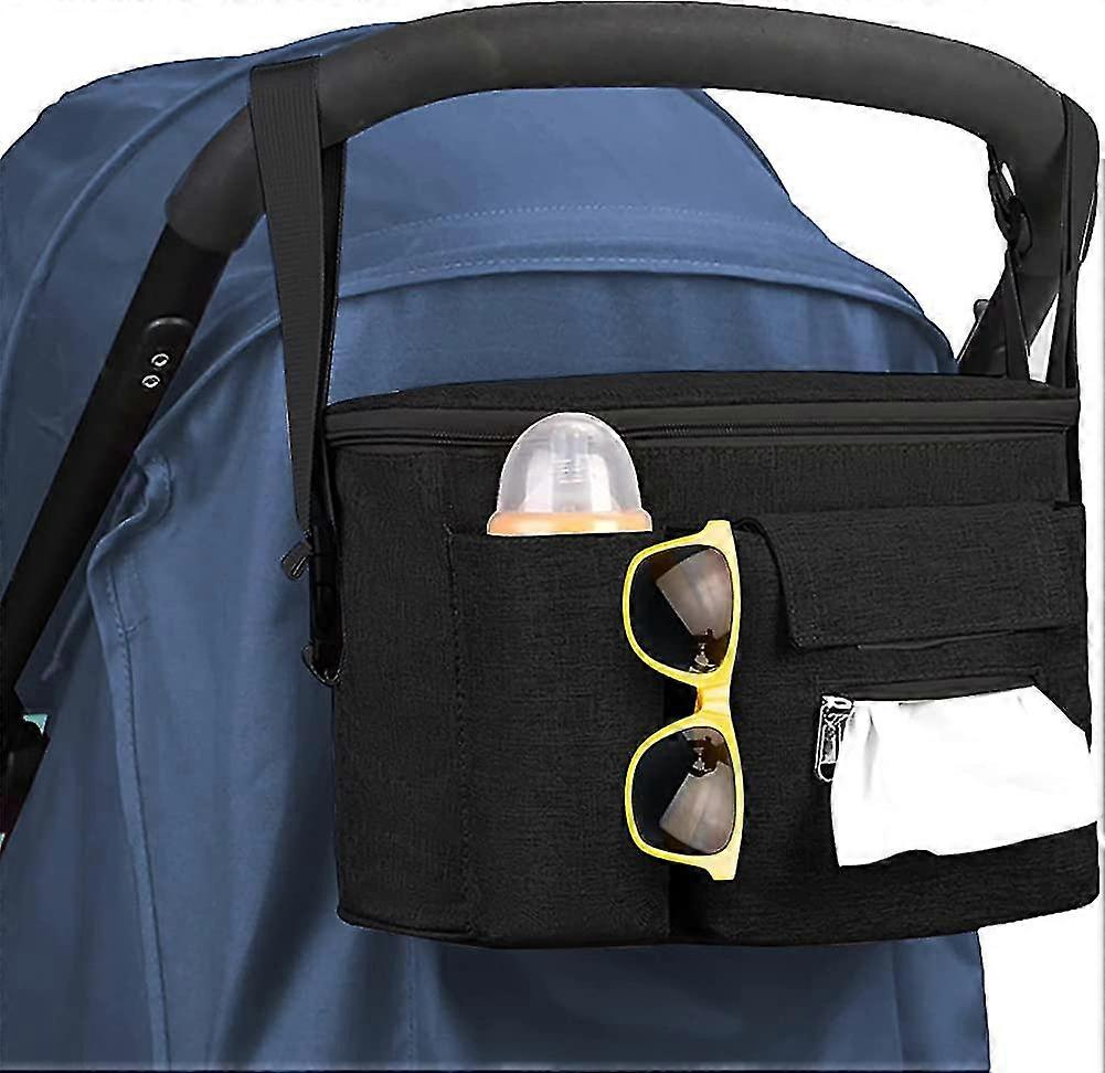Pram Organiser, Buggy Organiser, Stroller Organiser Bag With Cup Holder