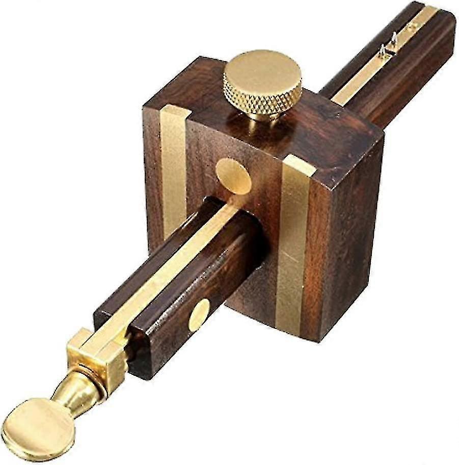 Wood Marking Gauge, Mortise Gauge Woodworking Scribe Depth With Brass Screw Measuring Tool Scrollsqy