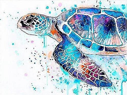 5D دي الماس التطريز الملونة السلاحف البحرية الماس اللوحة الصليب غرزة جولة الحفر الفسيفساء