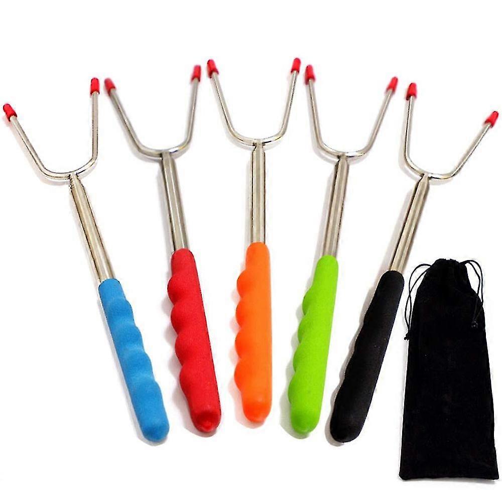 5 Grills, Telescopic Grill Fork Made Of Stainless Steel With Handle