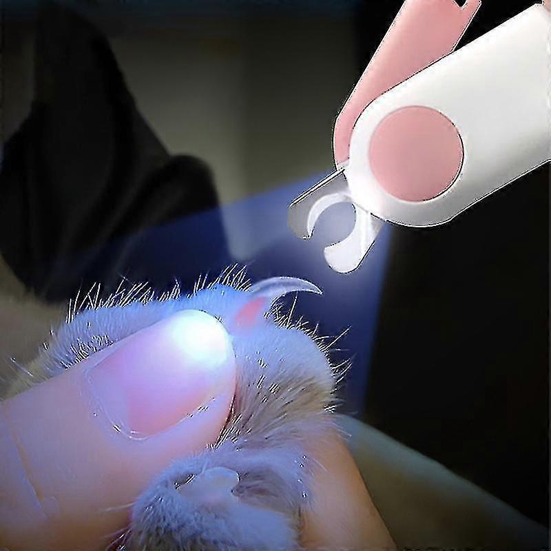 المهنية القط مسمار المقص القط القاطع مقص مع ضوء الحيوانات الأليفة مسمار المقص للقطط الكلب الاستمالة C