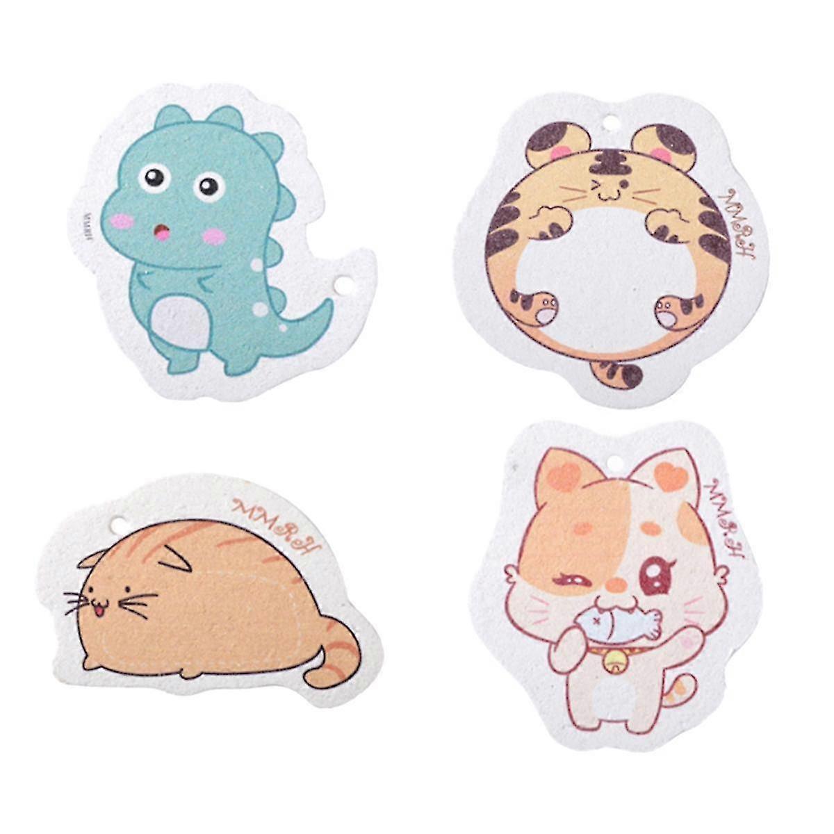 4Pcs Wood Pulp Sponge Compressed Sponges Cleaning Sponges