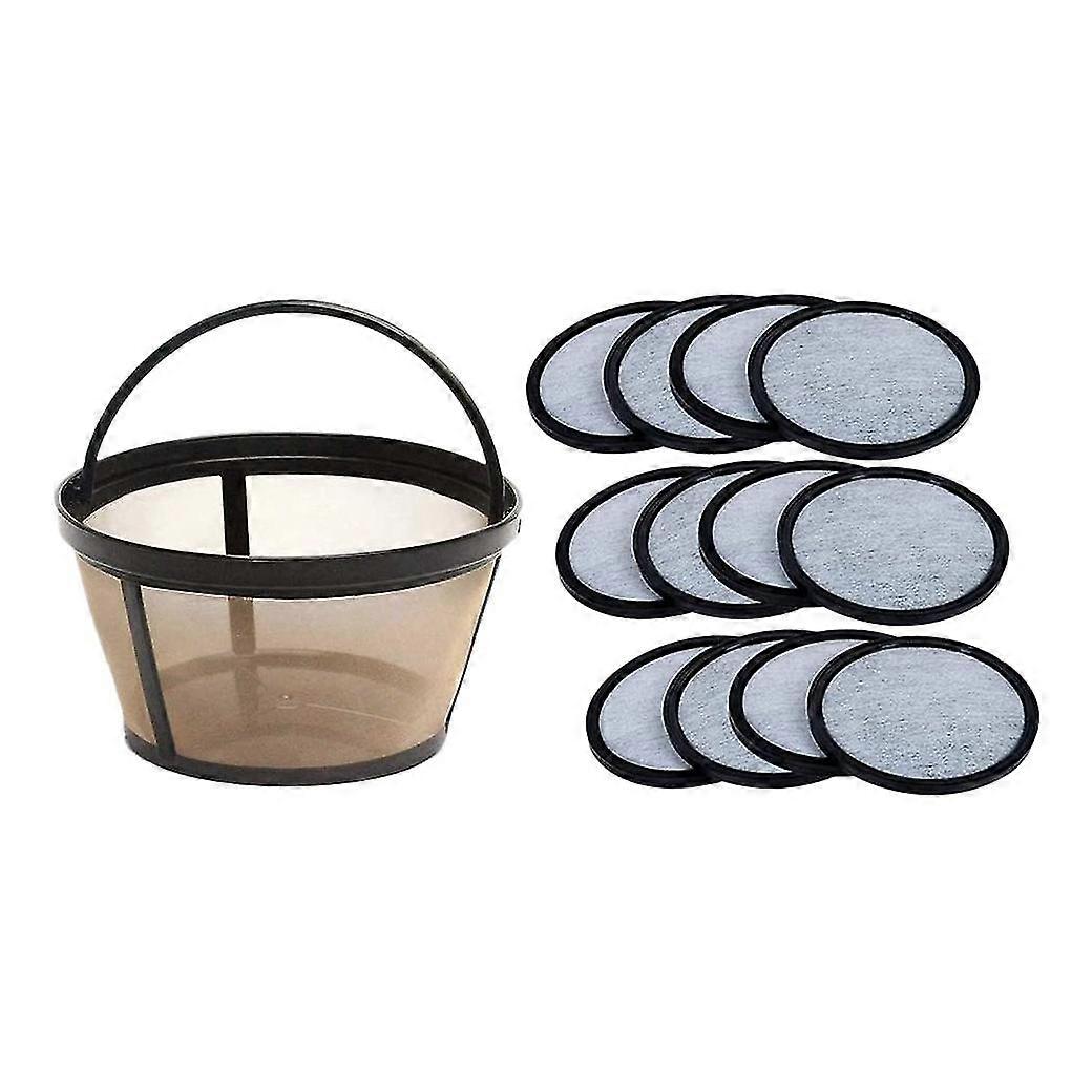 12 Pcs Replacement Charcoal Water Filter Disks For . Coffee Machines With Reusable Basket Coffee Fi