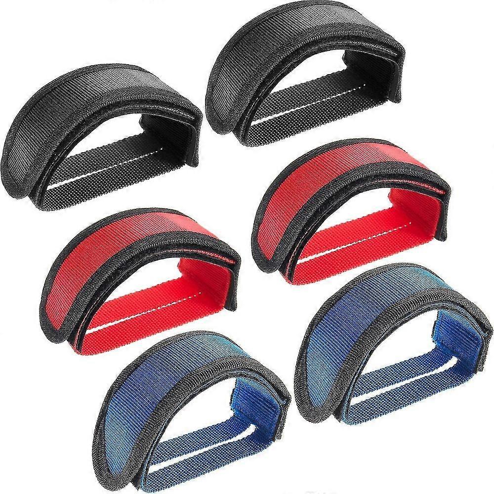 3 par sykkelpedalstropper Sykkelfotstropper Sykkel selvklebende pedal tåklips stroppbelte for fast gir sykkel UGP