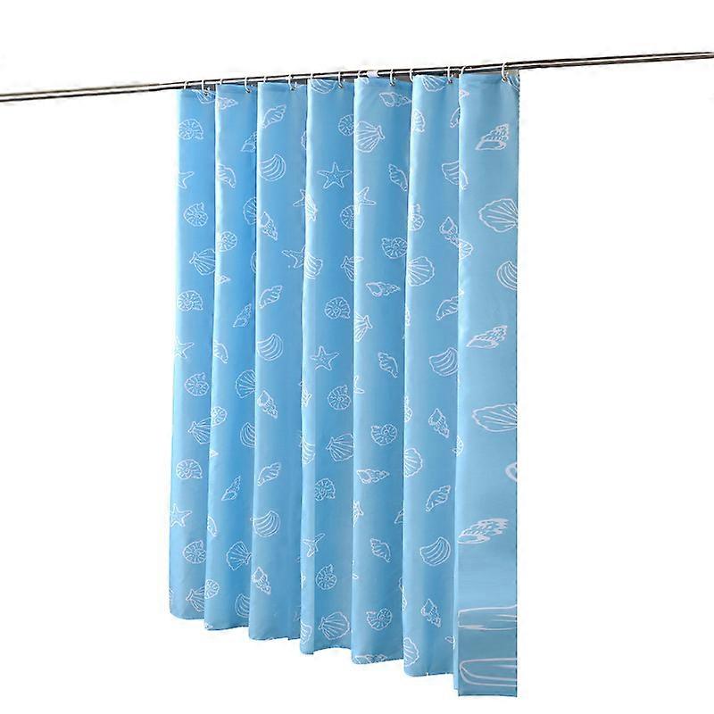 Cartoon Light Blue Shell Shower Curtain