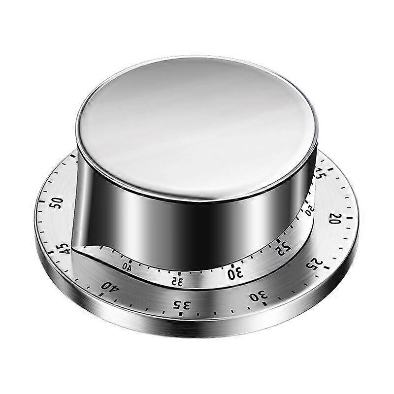 Mechanical Kitchen Timer, Adsorbable Magnetic Timer, Waterproof Stainless Steel Reusable Timer, 60 Minutes Countdown, Suitable for Kitchen