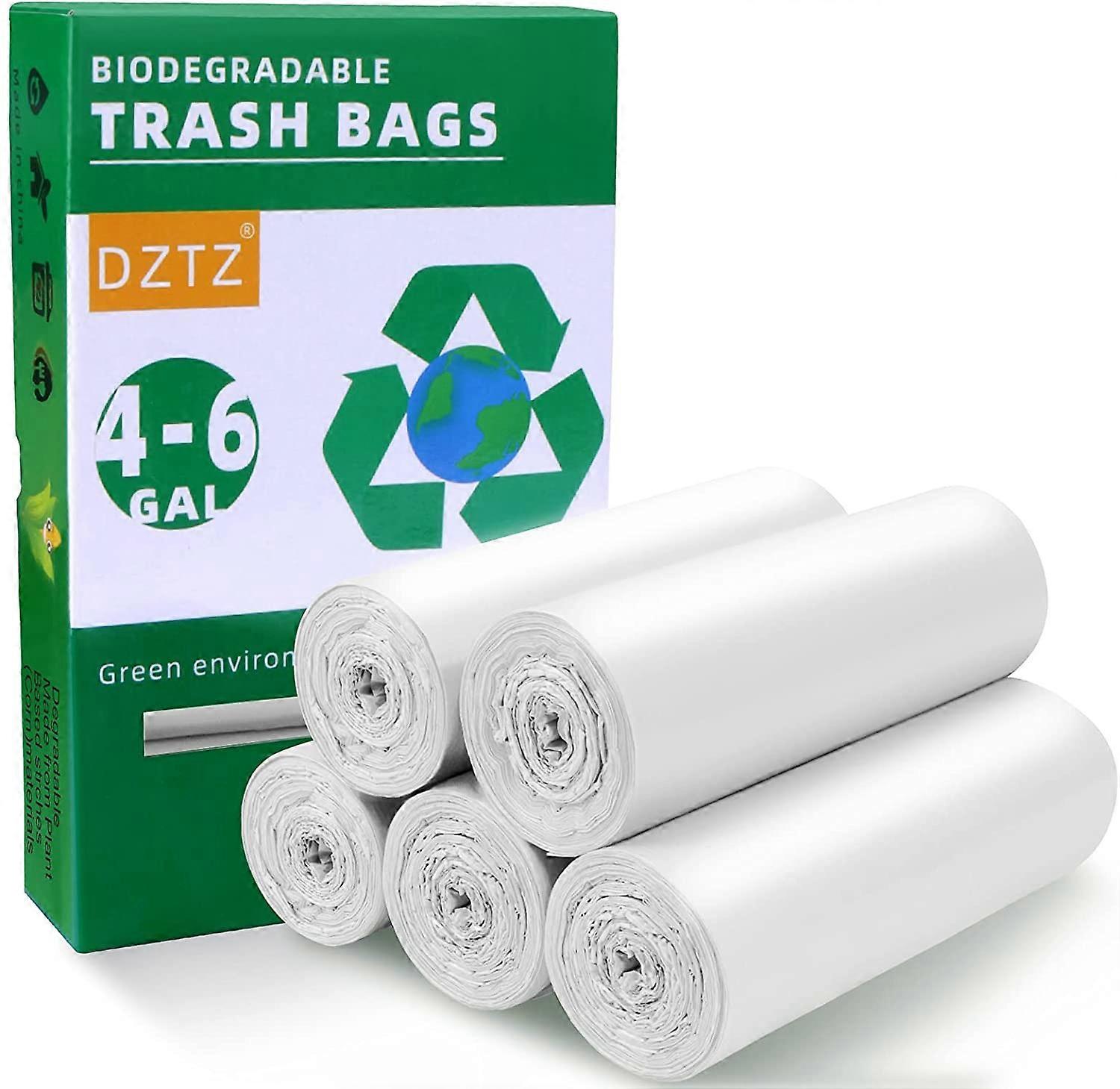 5 Rolls/4-6 Gallon Biodegradable Garbage Bags